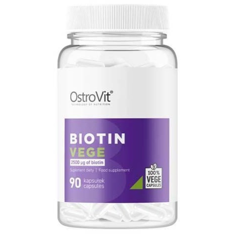 Biotin 2500 мкг 90 веге капсули | OstroVit Biotin 2500 мкг 90 веге капсули | OstroVitПодобрява метаболизма
Регулира функциите на нервната система
Помага да поддържате косата и кожата здрави
Подпомага психичното здраве
Полезен за лигавиците
Biotin 2500 мкг 90 веге капсули | OstroVit Подобрява метаболизма Регулира функциите на нервната система Помага да поддържате косата и кожата здрави Подпомага психичното здраве Полезен за лигавиците Н Biotin 2500 мкг 90 веге капсули | OstroVit Подобрява ме