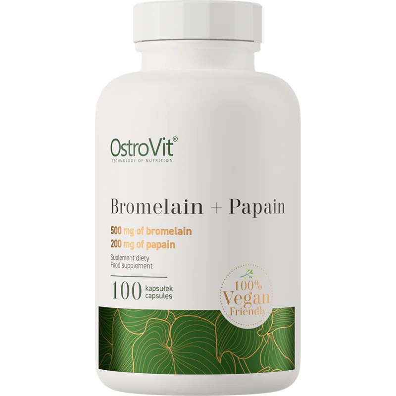 Bromelain + Papain 100 капсули | OstroVit Bromelain + Papain 100 капсули | OstroVit