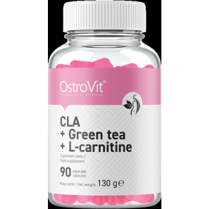 CLA + Green Tea + L-Carnitine 90 капсули | OstroVit CLA + Green Tea + L-Carnitine 90 капсули | OstroVit