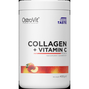 Collagen + Vitamin C Powder - Праскова 400 гр | OstroVit