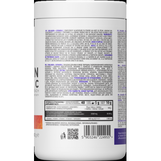 Collagen + Vitamin C Powder 400 гр | OstroVit Съдържа лесно смилаем колагенов хидролизат от естествен произход Подпомага здравето на ставите Влияе положително върху нервната и имунната система Витамин С уч Collagen + Vitamin C Powder 400 гр | OstroVit Съд