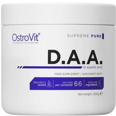 D.A.A (D-Aspartic Acid) Powder 200 гр | OstroVit Помага за естественото повишаване на нивата на тестостерон Ускорява процеса на набиране на чиста мускулна маса Влияе положително на спортните постижения Укр D.A.A (D-Aspartic Acid) Powder 200 гр | OstroVit 