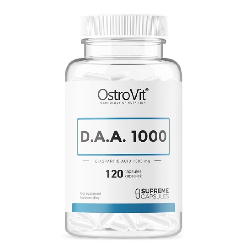 D.A.A. (D-Aspartic Acid) 1000 мг 120 капсули | OstroVit