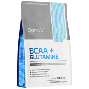 BCAA + Glutamine Powder - Ягода и горски плодове 1000 гр | OstroVit