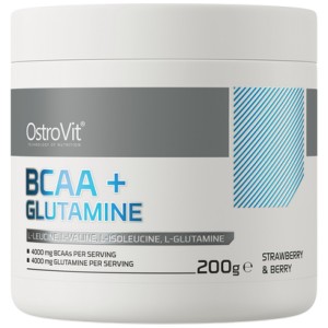 BCAA + Glutamine Powder - Ягода и горски плодове 200 гр | OstroVit