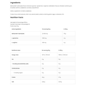 Beef Protein Powder - Шоколад с кокос 1800 гр | OstroVit