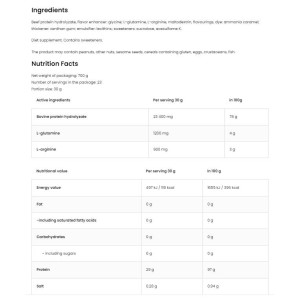 Beef Protein Powder - Шоколад с кокос 700 гр | OstroVit