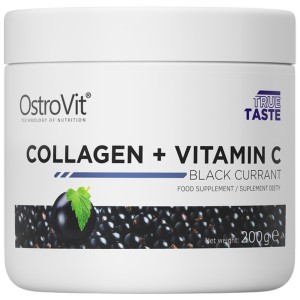 Collagen + Vitamin C Powder - Касис 200 гр | OstroVit
