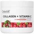 Collagen + Vitamin C Powder - Малинова лимонада с мента 200 гр | OstroVit Collagen + Vitamin C Powder - Малинова лимонада с мента 200 гр | OstroVit