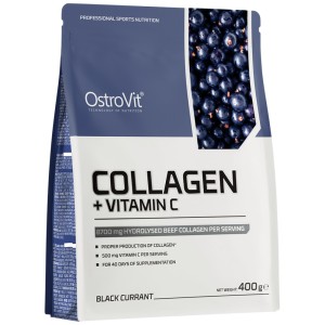 Collagen + Vitamin C Powder - Касис 400 гр | OstroVit