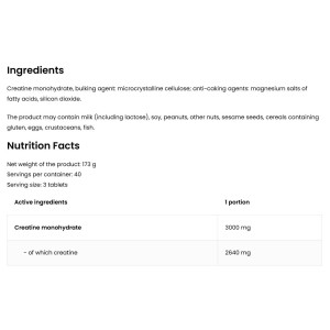 Creatine Micronized Tablets 750 mg - 120 Таблетки | OstroVit