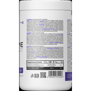 Glutamine Powder 500 гр | OstroVit Действа антикатаболно върху клетките Подобрява ресинтеза на мускулен гликоген Намалява значително времето за регенерация след тежки тренировки Подпомага имунната система Glutamine Powder 500 гр | OstroVit Действа антикат