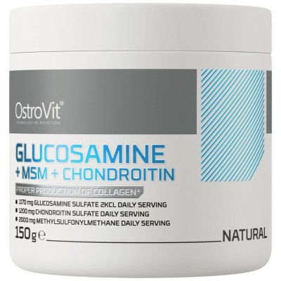Glucosamine + MSM + Chondroitin Powder - Неовкусен 150 гр | OstroVit