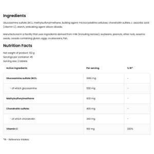 Glucosamine + MSM + Chondroitin + Vitamin C 90 таблетки | OstroVit