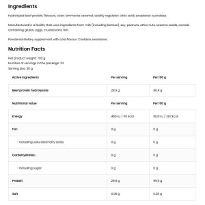Hydro Beef Protein - Касис 700 гр | OstroVit Hydro Beef Protein - Касис 700 гр | OstroVit