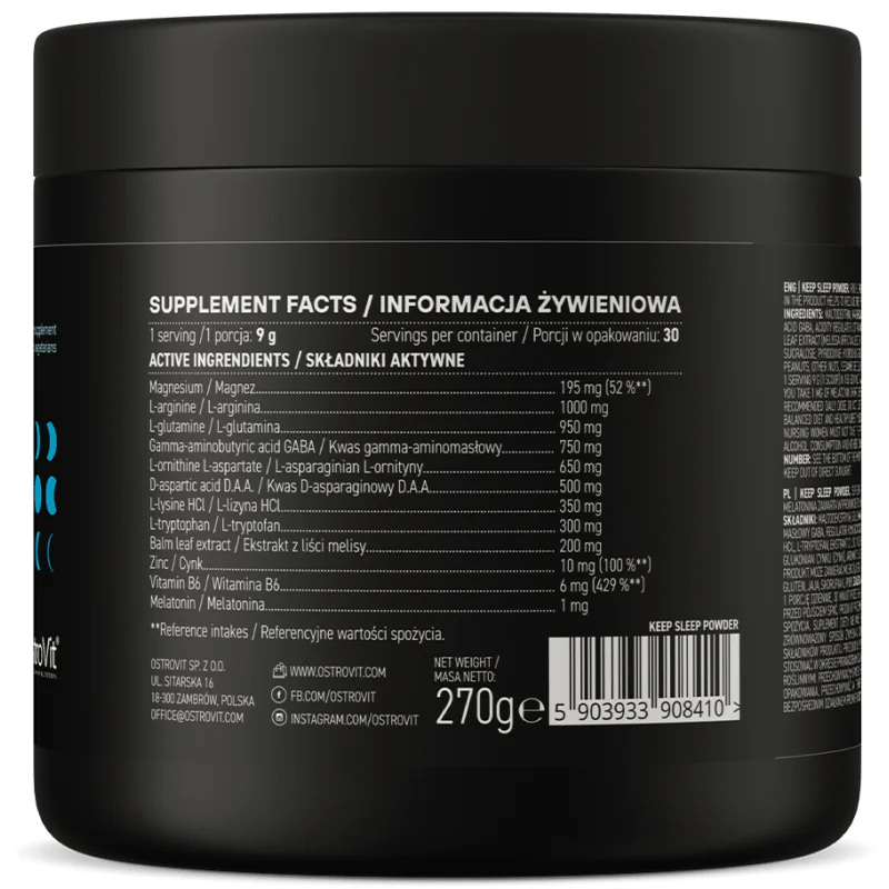 Keep Sleep Powder 270 гр | OstroVit Keep Sleep Powder 270 гр | OstroVit