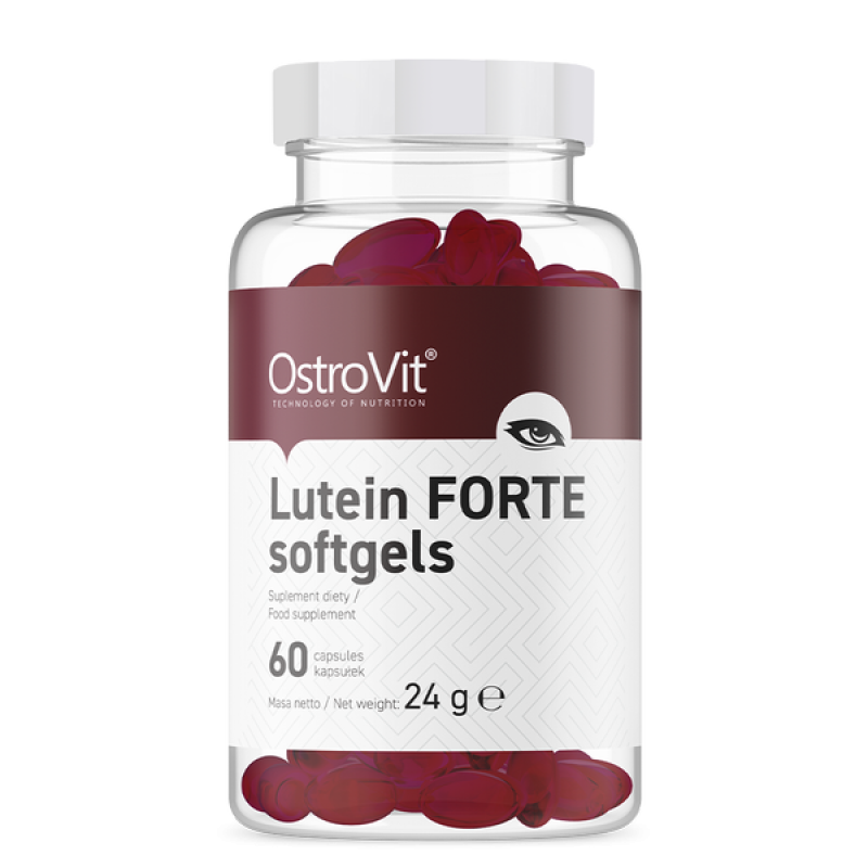 [Lutein Forte 60 гел-капсули | OstroVit Грижи се за здравето на очите Мощен антиоксидант, който предпазва от оксидативен стрес Перфектен продукт за хората, работещи на компютър Лутеин Форте 60 на дражета е