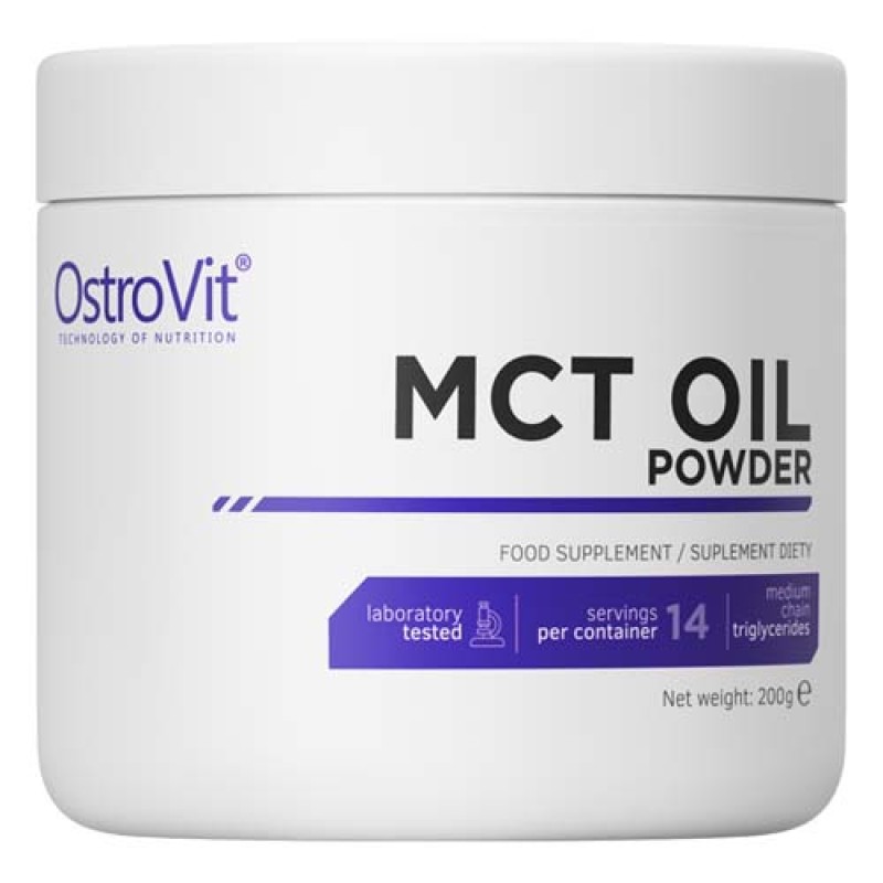 MCT Oil Powder 200 гр | OstroVit Висококачествен източник на мастни киселини със средна верига MCT масло в иновативна, удобна, прахообразна форма Лесно абсорбиращ се източник на енергия Има термогенни свой MCT Oil Powder 200 гр | OstroVit Висококачествен 
