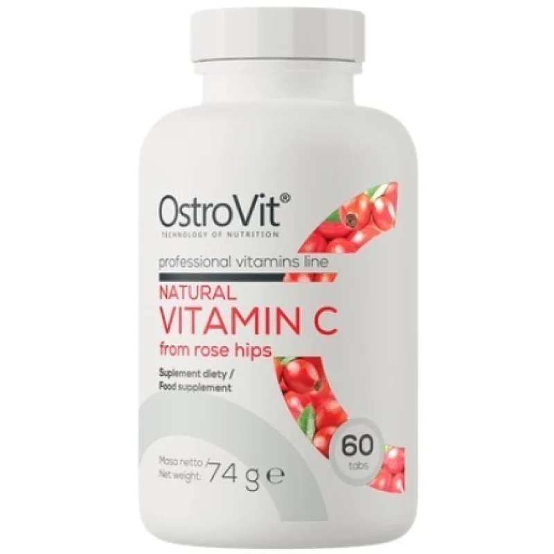 Natural Vitamin C From Rose Hips 60 таблетки | OstroVit Natural Vitamin C From Rose Hips 60 таблетки | OstroVit