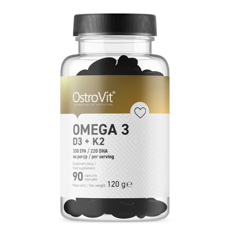 Omega 3 D3+K2 90 капсули | OstroVit