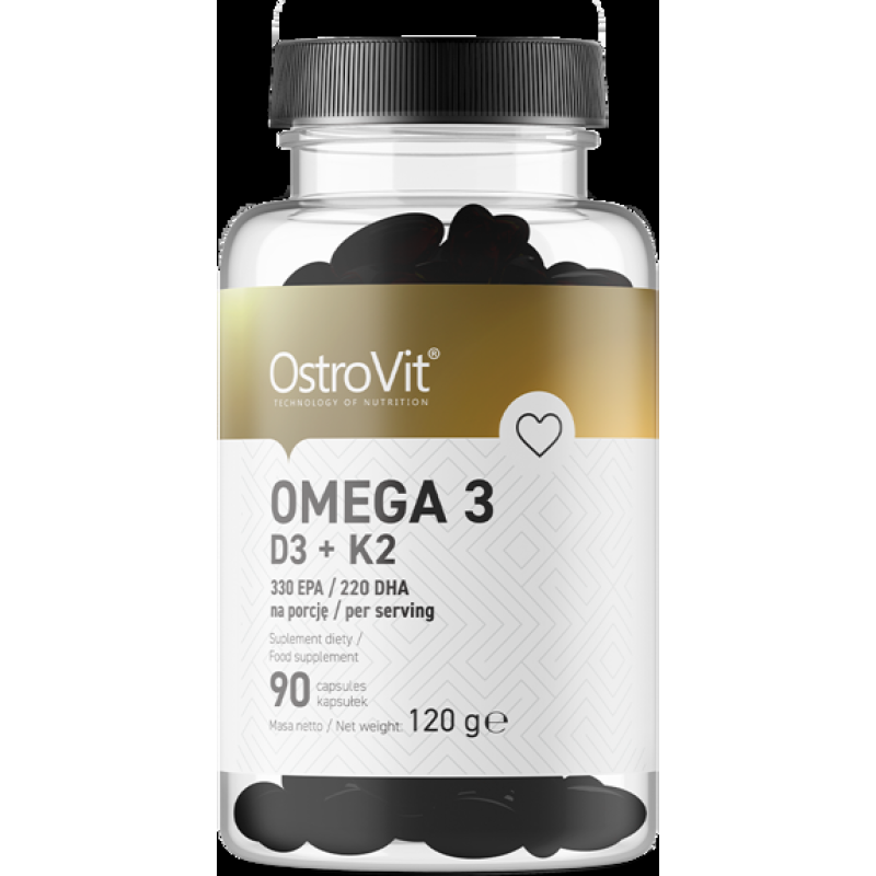 Omega 3 D3+K2 90 капсули | OstroVit