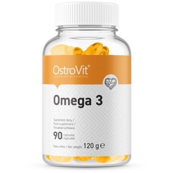 Omega 3 1000 мг 90 капсули | OstroVit Източник на омега-3 мастни киселини (EPA и DHA) Подобрява функционирането на сърдечно-съдовата система Оптимизира правилното функциониране на мозъка Намалява нивото на Omega 3 1000 мг 90 капсули | OstroVit Източник на