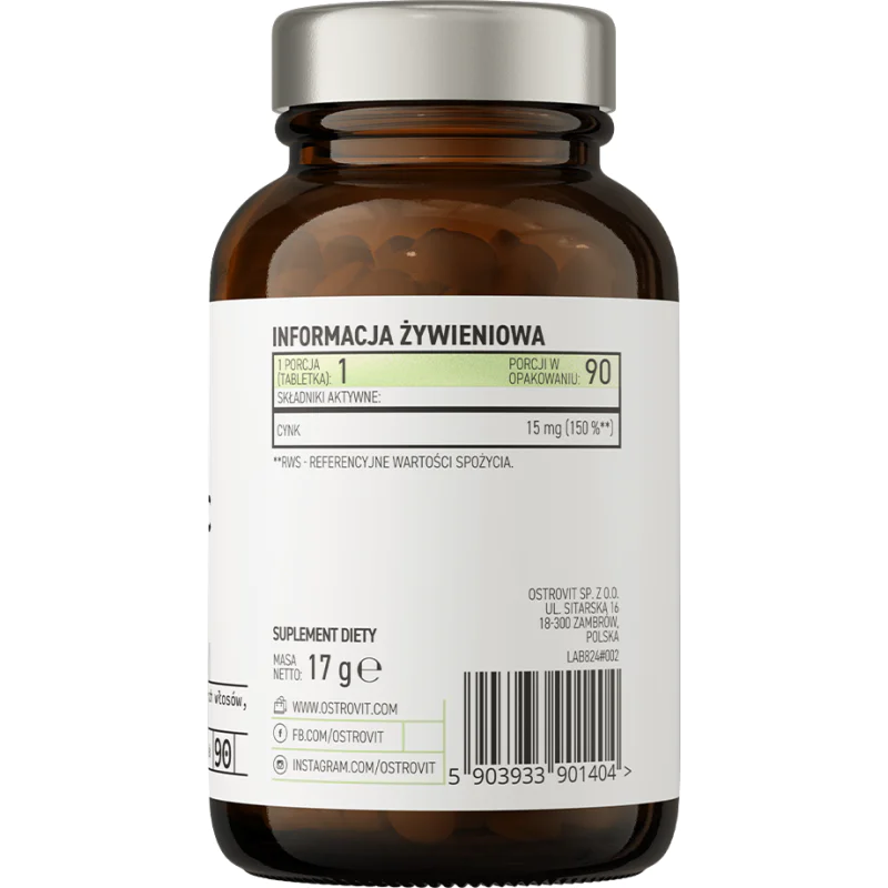Organic Zinc Picolinate 90 таблетки | OstroVit Organic Zinc Picolinate 90 таблетки | OstroVit