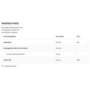 KSM-66 Ashwagandha + Magnesium + B6 P-5-P 90 капсули | OstroVit