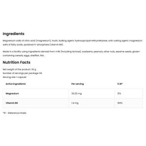 Magnesium Citrate + B6 P-5-P 60 капсули | OstroVit