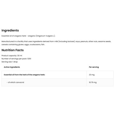 Oregano Essential Oil 30 мл | OstroVit