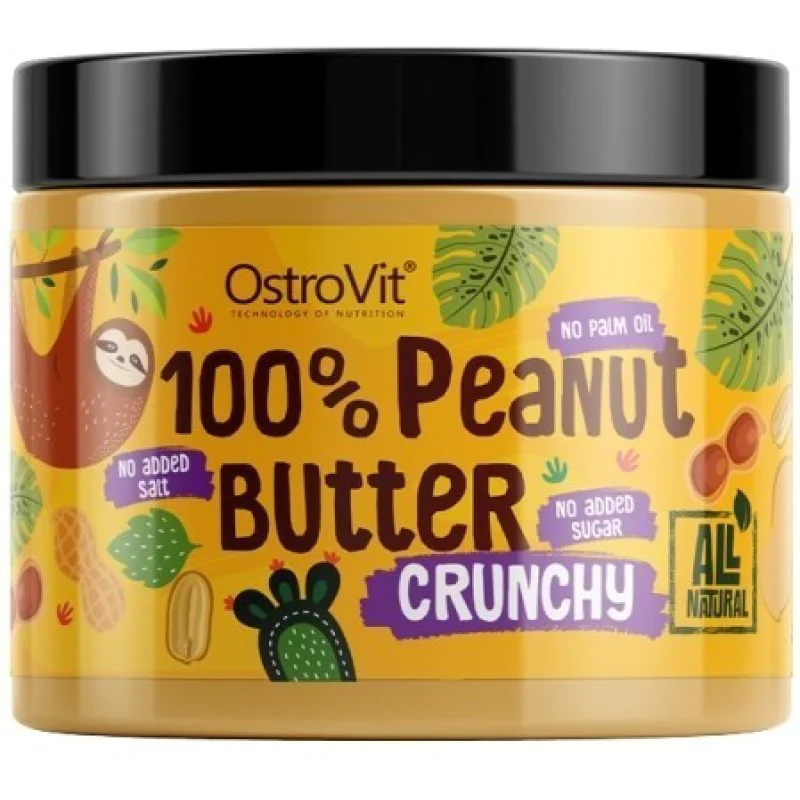 100% Peanut Butter Crunchy 500 гр | OstroVit 100% Peanut Butter Crunchy 500 гр | OstroVit