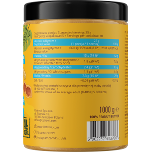 100% Peanut Butter Smooth 1000 гр | OstroVit