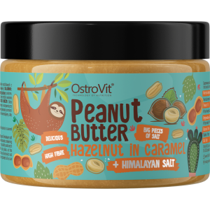 Peanut Butter with Hazelnut in Caramel + Himalayan Salt Crunchy 500 гр | OstroVit