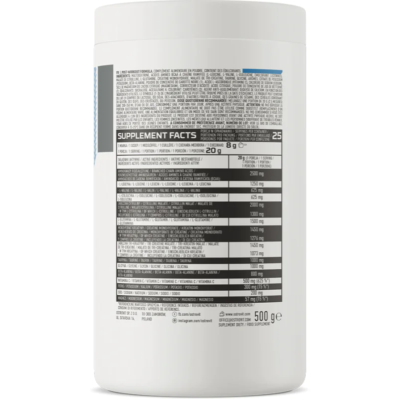 Post-Workout Formula 500 гр | OstroVit Post-Workout Formula 500 гр | OstroVit