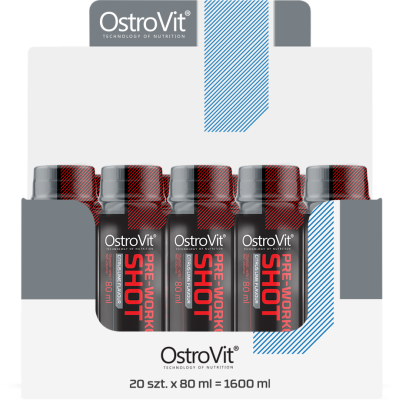 Pre-Workout Shot 20x80 мл | OstroVit Pre-Workout Shot 20x80 мл | OstroVit
