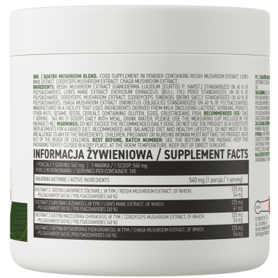 Quatro Mushroom Blend Powder 100 гр | OstroVit