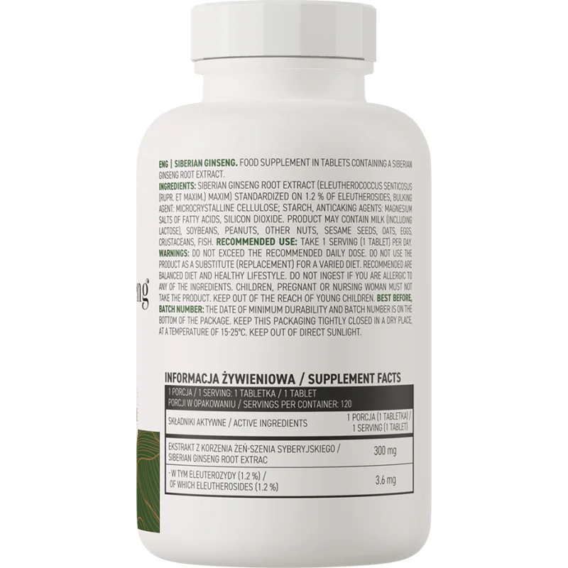 Siberian Ginseng 120 таблетки | OstroVit Siberian Ginseng 120 таблетки | OstroVit