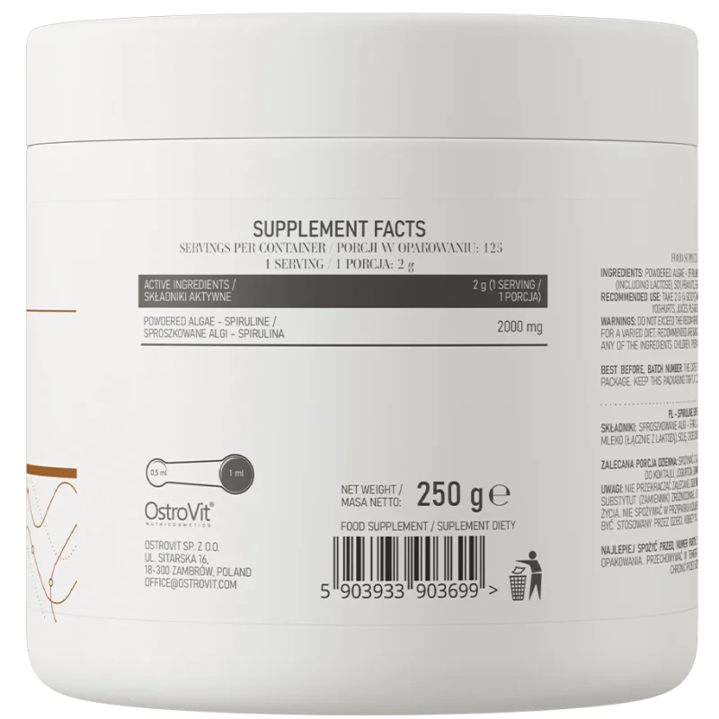 Spiruline Powder 250 гр | OstroVit Spiruline Powder 250 гр | OstroVit