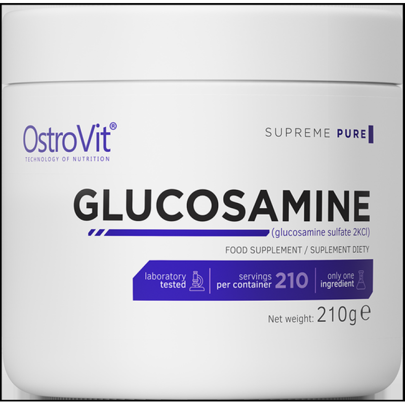 Supreme Pure Glucosamine Powder 210 гр | OstroVit Supreme Pure Glucosamine Powder 210 гр | OstroVitИма противовъзпалителен и аналгетичен ефект върху костната система
Подпомага възстановяването на ставния хрущял и съединителната тъкан
Помага за Supreme Pure Glucosamine Powder 210 гр | OstroVit Има противовъзпалителен и аналгетичен ефект върху костната система Подпомага възстановяването на ставния хрущял и съединителната тъкан Помага за предпазването Supreme Pure Glucosamine Powder 210 гр | Ostro
