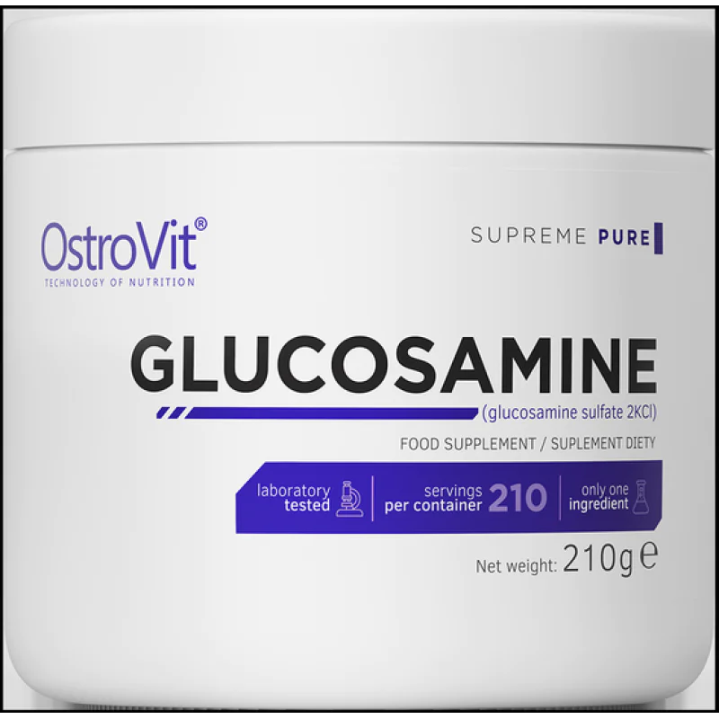 Supreme Pure Glucosamine Powder 210 гр | OstroVit Supreme Pure Glucosamine Powder 210 гр | OstroVitИма противовъзпалителен и аналгетичен ефект върху костната система
Подпомага възстановяването на ставния хрущял и съединителната тъкан
Помага за Supreme Pure Glucosamine Powder 210 гр | OstroVit Има противовъзпалителен и аналгетичен ефект върху костната система Подпомага възстановяването на ставния хрущял и съединителната тъкан Помага за предпазването Supreme Pure Glucosamine Powder 210 гр | Ostro