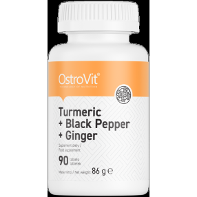 Turmeric + Black Pepper + Ginger 90 таблетки | OstroVit