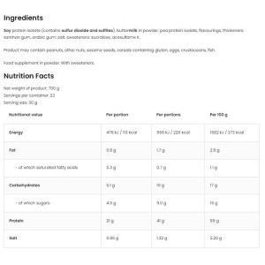 Protein Shake with Soy Isolate & Pea Isolate - Ягода 700 гр | OstroVit