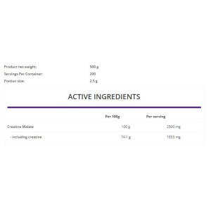 Tri Creatine Malate Powder - Дива ягода 500 гр | OstroVit