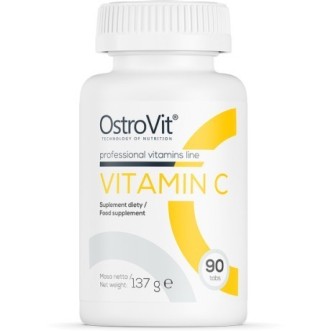 Vitamin C 1000 мг 90 таблетки | OstroVit Мощен антиоксидантен потенциал Подобрява имунитета Улеснява производството на колаген Витамин C 1000 мг 90 таблетки е на изключителна цена от OstroVit Какво з Vitamin C 1000 мг 90 таблетки | OstroVit Мощен антиокси