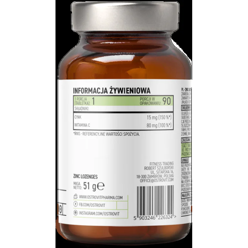 Zinc + Vitamin C 90 таблетки за смучене | OstroVit Zinc + Vitamin C 90 таблетки за смучене | OstroVitСтимулира имунната система
Грижи се за сърдечното здраве
Мощен антиоксидант
Цинк и Витамин Ц на таблетки за смучене е на топ цена от OstroVit Zinc + Vitamin C 90 таблетки за смучене | OstroVit Стимулира имунната система Грижи се за сърдечното здраве Мощен антиоксидант Цинк и Витамин Ц на таблетки за смучене е на топ цена от OstroVit Zinc + Vitamin C 90 таблетки за смучене | OstroVit Стимулира