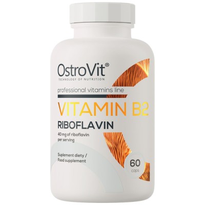 Vitamin B2 Riboflavin 40 мг 60 капсули | OstroVit