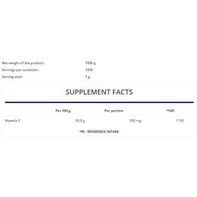 Vitamin C Powder - Лимон 1000 гр | OstroVit