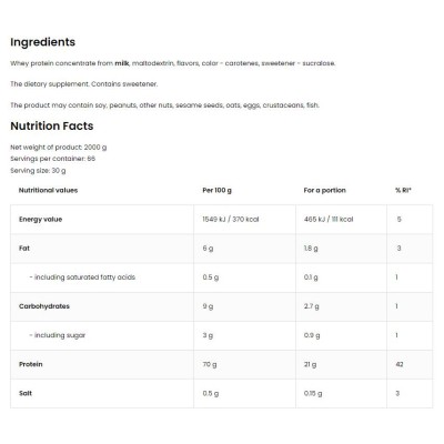 100% Whey Protein - Домашен кекс 2000 гр | OstroVit