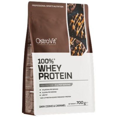 100% Whey Protein - Черна бисквита с карамел 700 гр | OstroVit 100% Whey Protein - Черна бисквита с карамел 700 гр | OstroVit