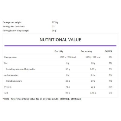 WPC80.eu Whey Protein Concentrate - Ванилия 2270 гр | OstroVit